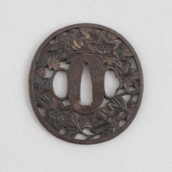Tsuba, Japan, mei Bushu Ju Masatoshi, Edo, c. 1750.