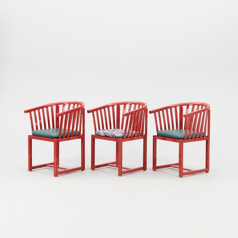 Åke Axelsson, karmstolar 3 st "Vaxholmaren", Gärsnäs sent 1900-tal.