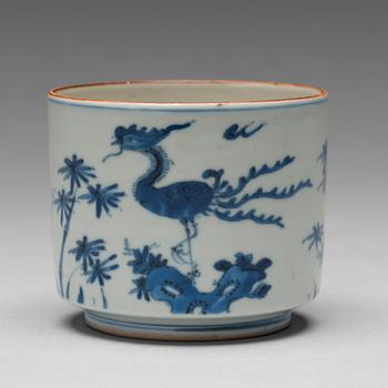 219. A Japanese blue and white bowl, 19th Century.