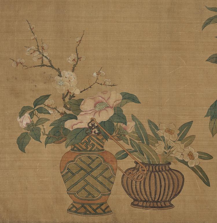 A Chinese painting by unknown artist, presumably late Qing dynasty.