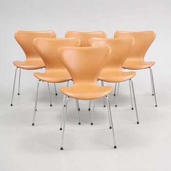 STOLAR, 6 st, "Sjuan", Arne Jacobsen, Fritz Hansen.