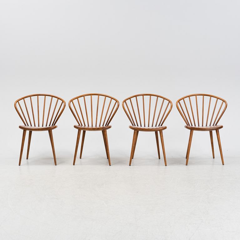 A set of four stained oak 'Miss Holly' chairs by Jonas Lindvall for Stolab, dated 2019.