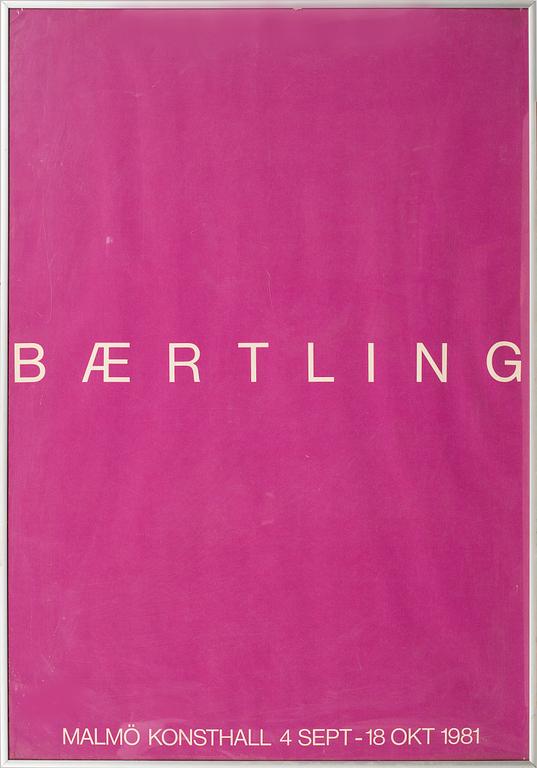 OLLE BAERTLING, after, two exhibition posters, 1980s.