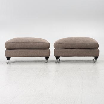 Fåtöljer med fotpallar, ett par, JIO möbler.