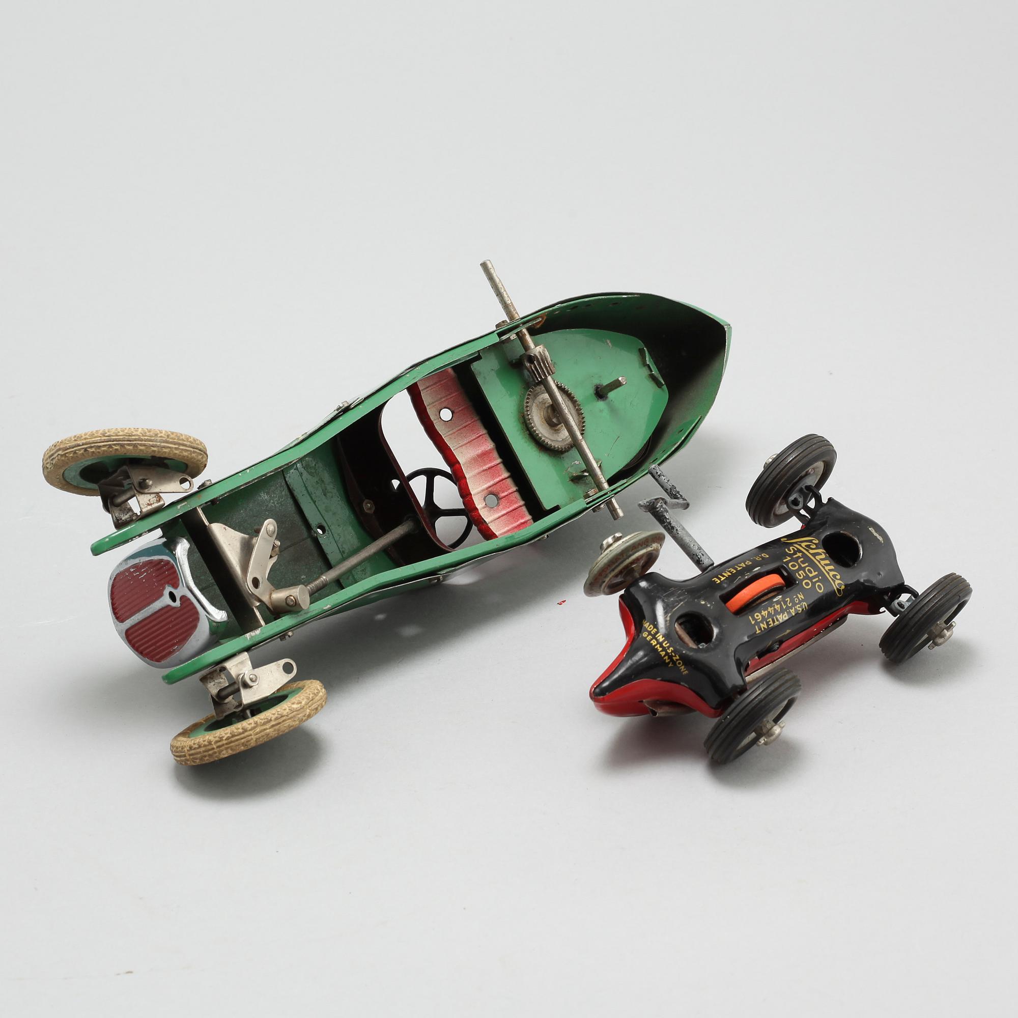 Three toys from Meccano and Schuco, around the mid 20th century.