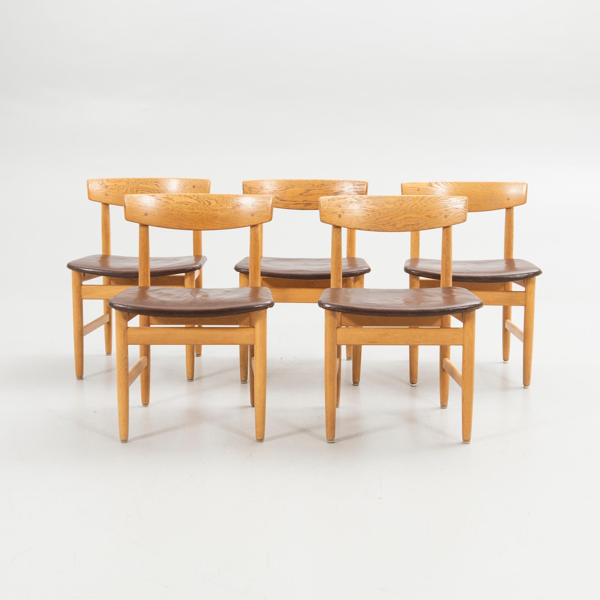 Børge Mogensen, Chairs, 5 pcs, "Öresund", Karl Andersson & Söner, second half of the 20th century.