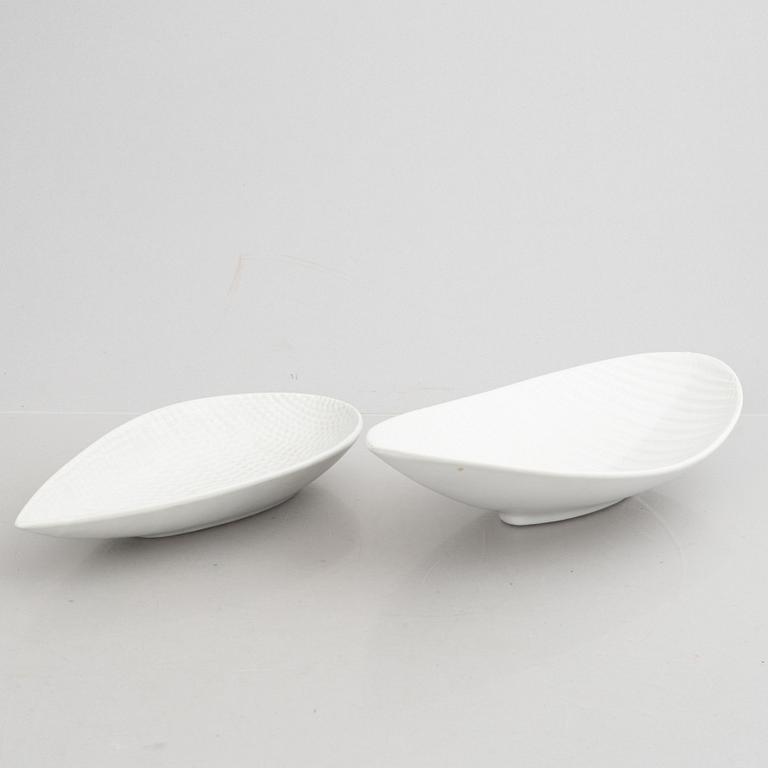 Stig Lindberg, a set of five stoneware "Reptile" vases & bowls, Gustavsberg, 1953-63.