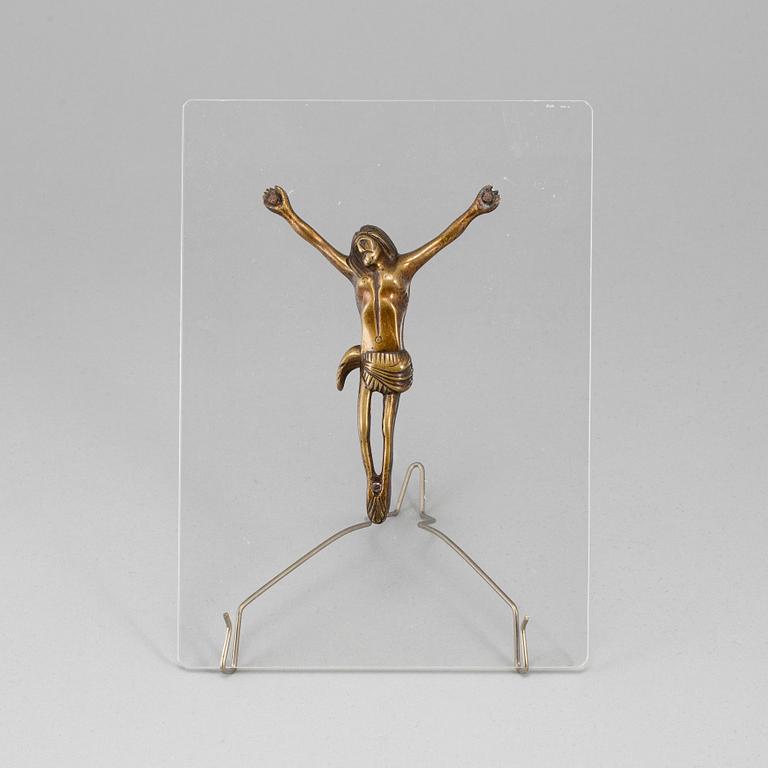 KRUCIFIX, brons, troligen 1400-/1500-tal.