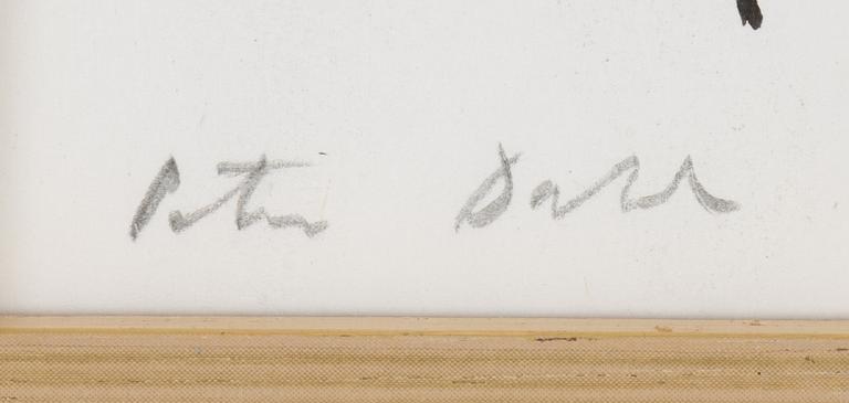 Peter Dahl, ink wash, signed.