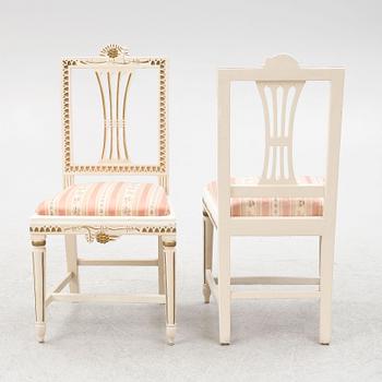 Chairs, 6 pcs, Lindome, early 19th century.