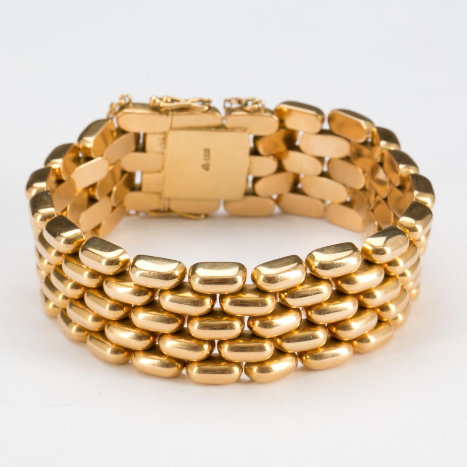 ARMLÄNK, 18k guld. Vikt ca 70 g.