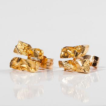 ÖRHÄNGEN, 14K guld, Björn Weckström Lapponia 1970. Vikt 2,7 g.