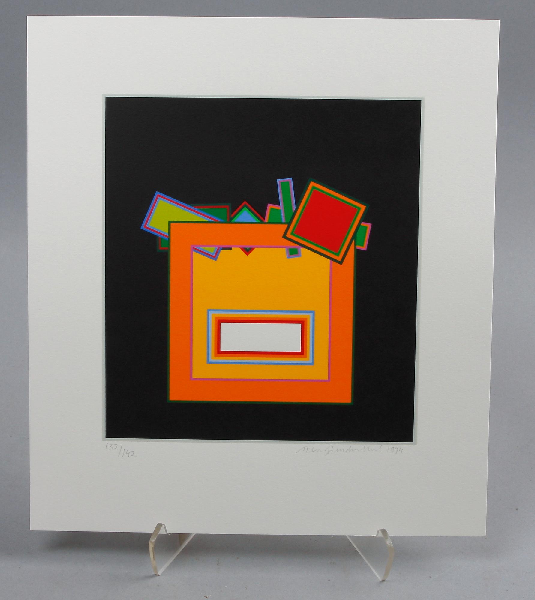 PETER FREUDENTHAL, serigrafier, 5 st i mapp. Sign, numr 132/142 samt dat 1994.