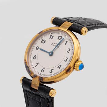 must de CARTIER, VLC wrist watch 32 mm.