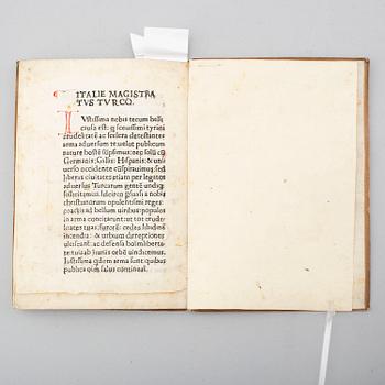 BOOK, Incunable, Rome 1473.