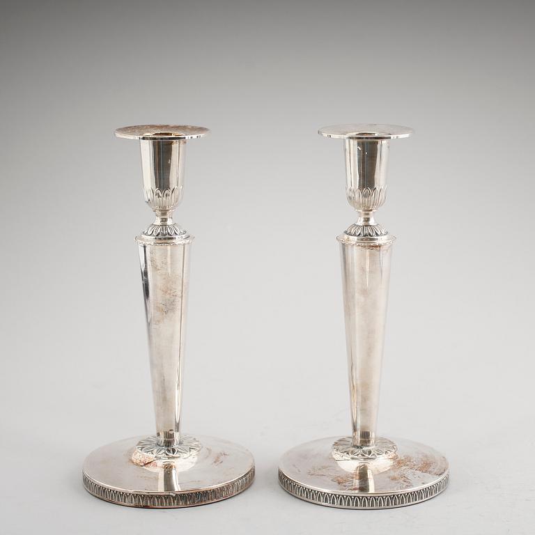 LJUSSTAKAR, 1 par, silver, 1969.