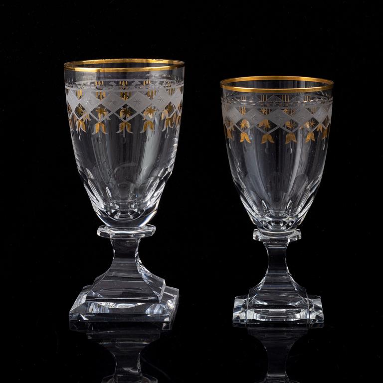 A part Kosta Junior glass service, 20th Century. (24 pieces).