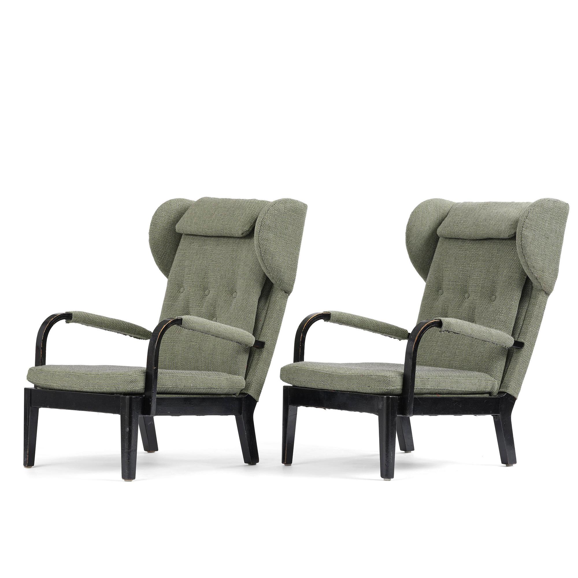 Kooperativa Förbundets Arkitektkontor, a pair of armchairs, executed by Gemla, Diö, 1930s.