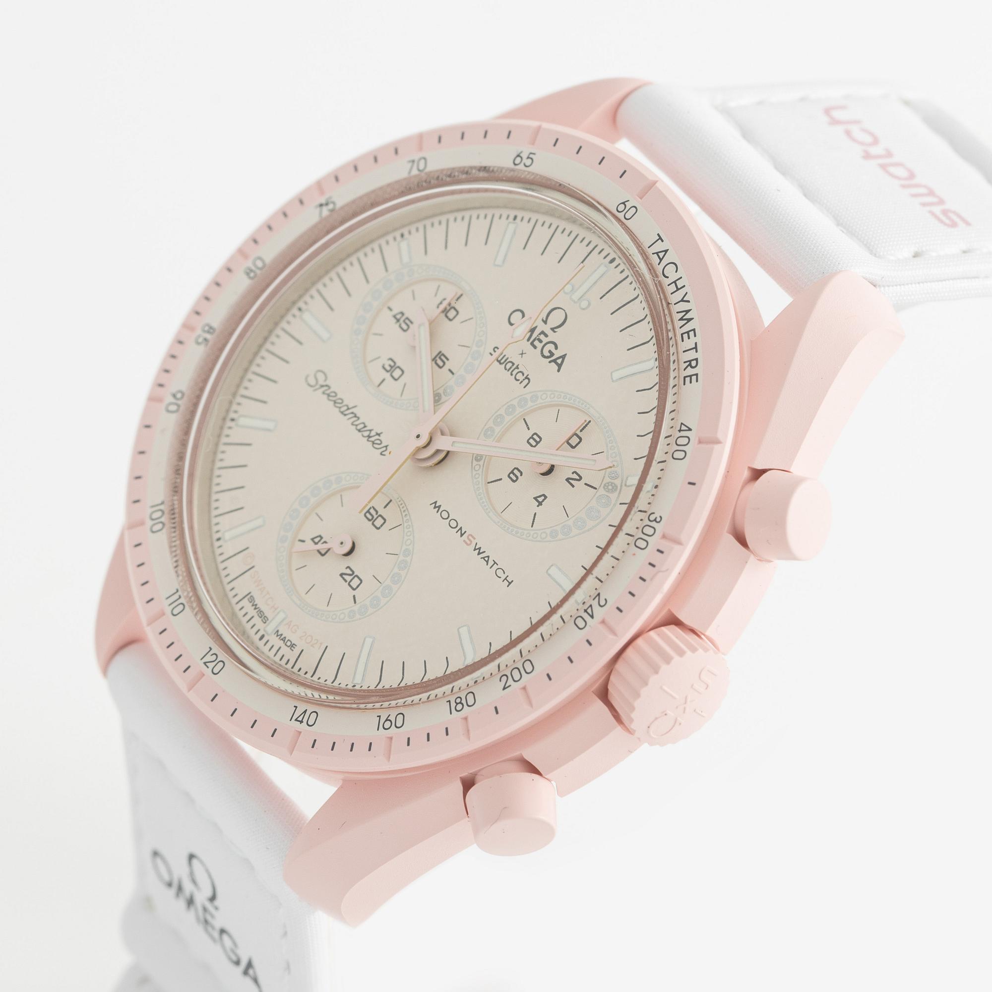 Omega/Swatch, MoonSwatch, "No Reserve", collection of 14 pcs, chronograph, wristwatches, 42 mm.