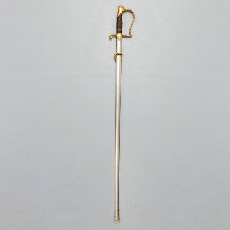 A Swedish late 19th century small sward, and a belt by Sporrong, 20th century.