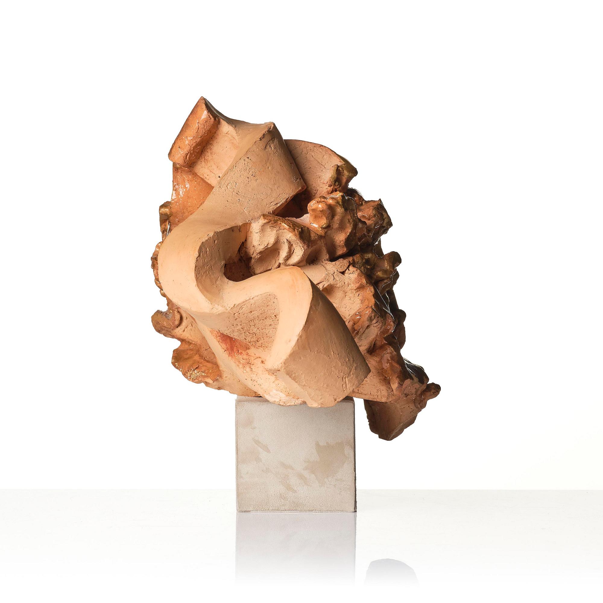 Hertha Hillfon, skulptur, keramik, ansikte, egen ateljé, Stockholm 1986.