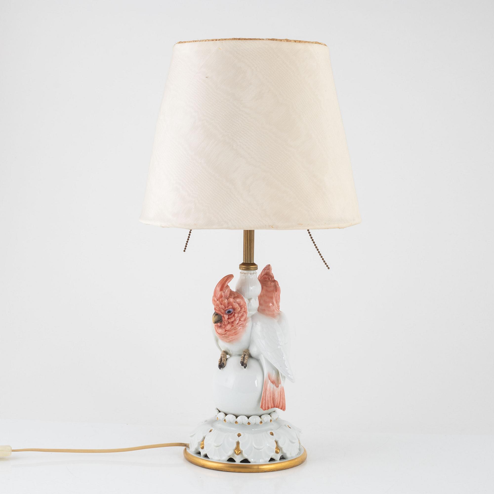 A porcelain table lamp, Rosenthal, Germany, second half of the 20th century.