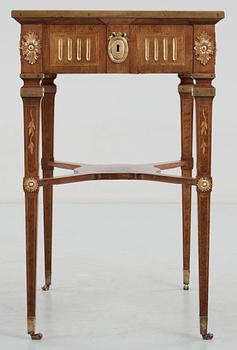 A Gustavian table signed by G Iwersson. Probably private property of Crown Prince Karl (XIV) Johan or Oscar (I).