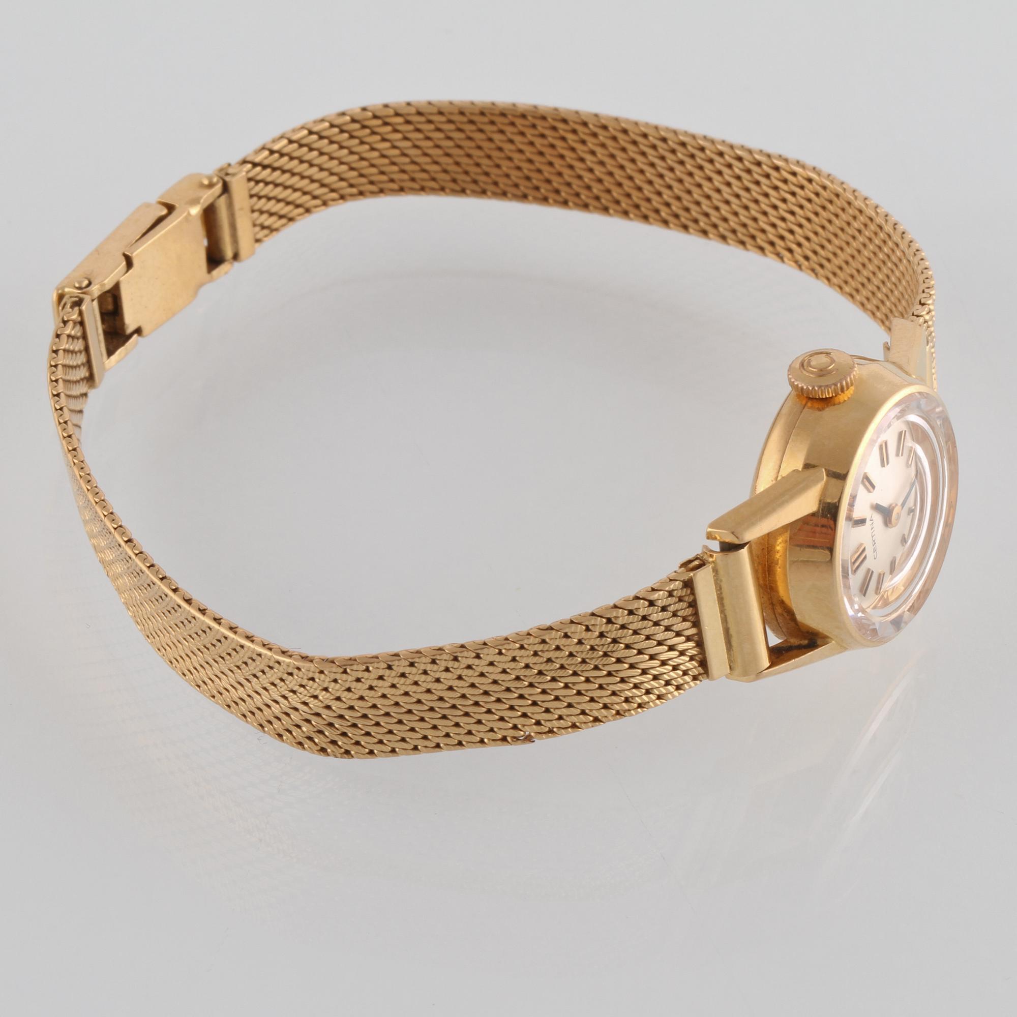 ARMBANDSUR, dam, Certina, 18K guld. Vikt 22 g.