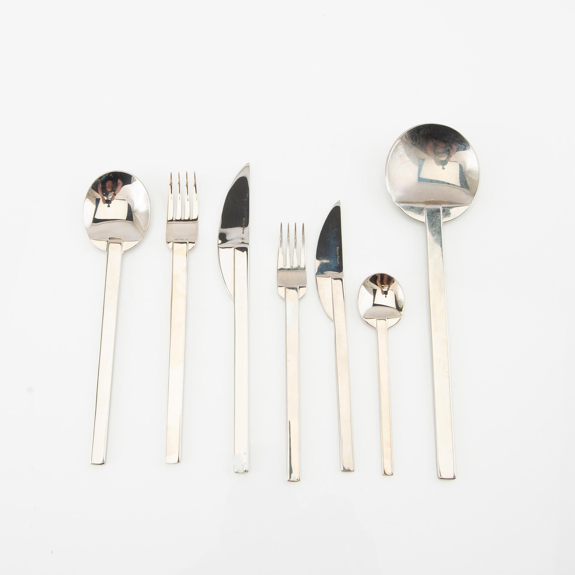 Hélène Backlund, bestick, 72 dlr "Stockholm" för Boda Nova 1980/90-tal.