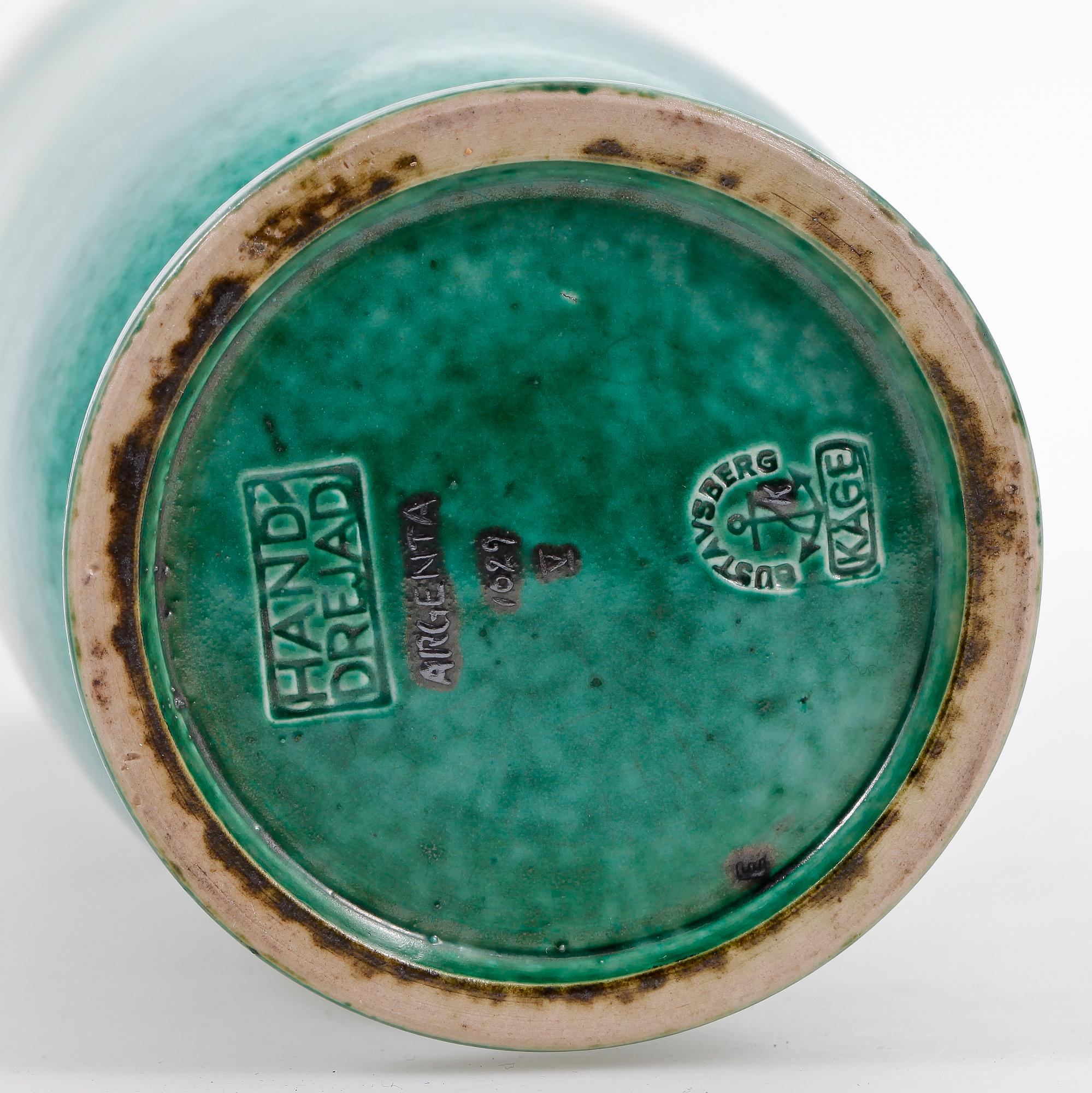 VAS, stengods, "Argenta", Wilhelm Kåge, Gustavsberg.