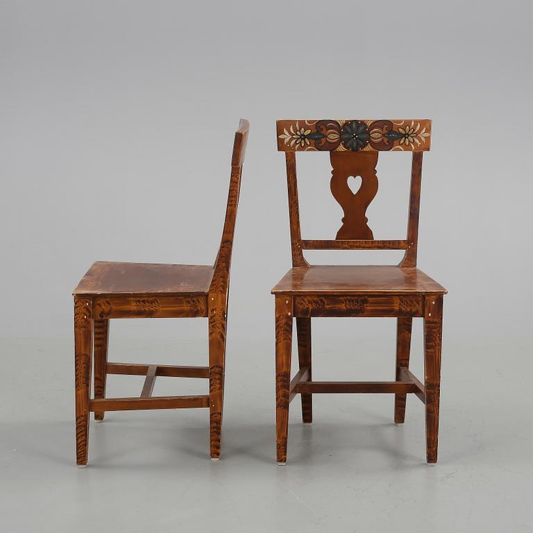 STOLAR, 6 st, allmoge stil, 1900-talets mitt.