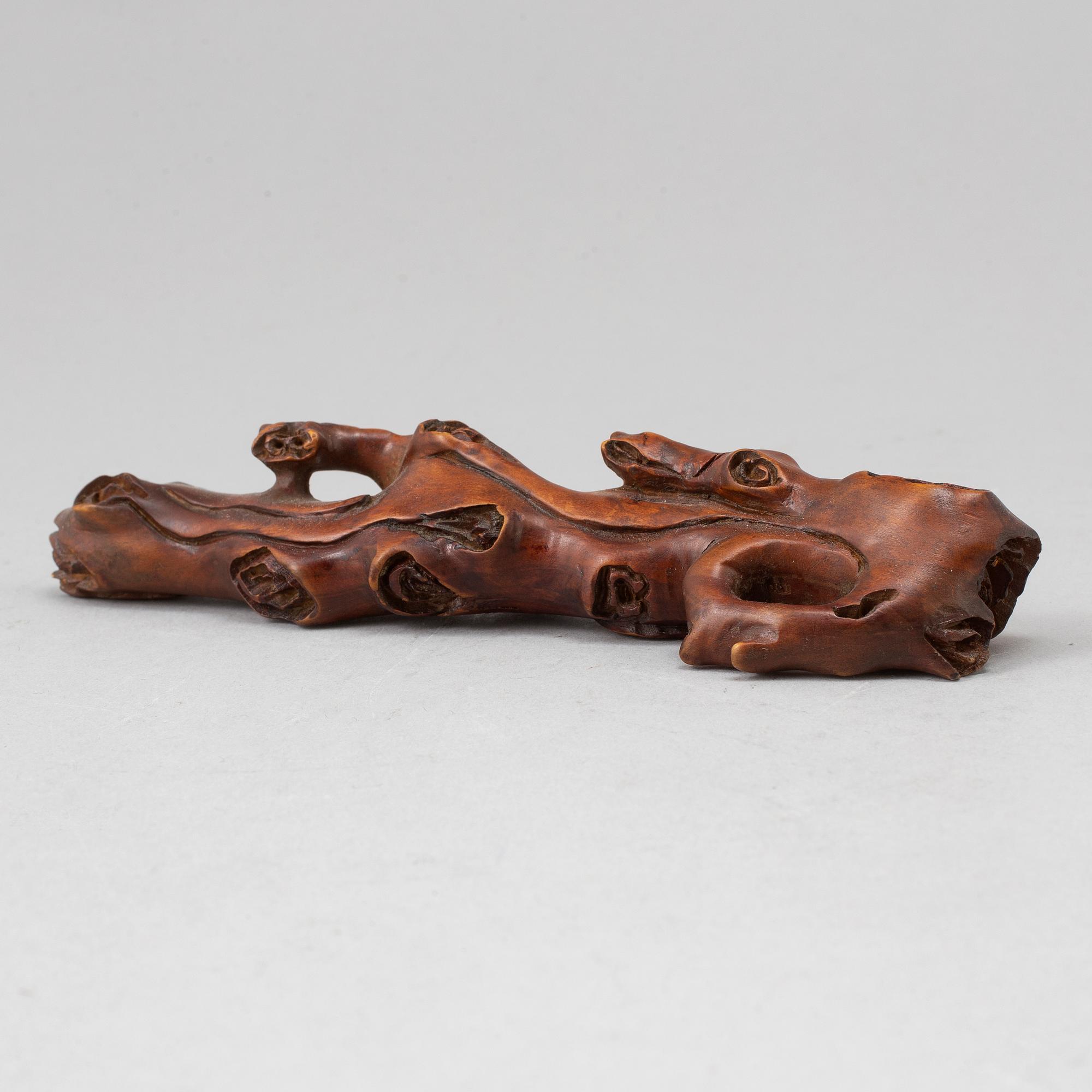 PENSELSTÄLL, boxwood. Qingdynastin, 1800-tal.