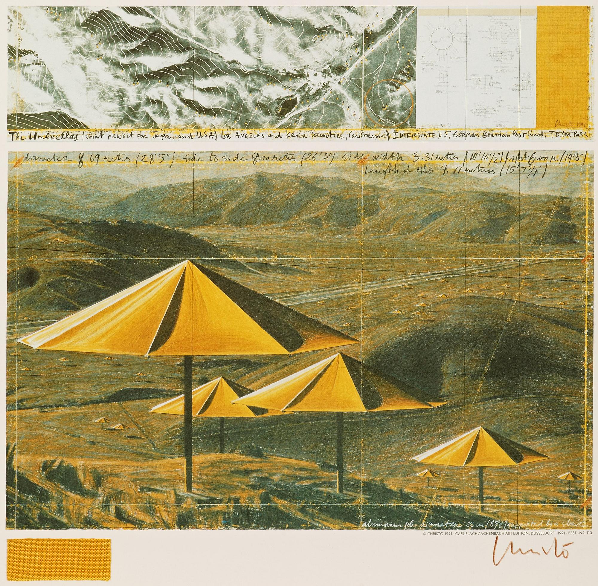Christo & Jeanne-Claude, "The umbrellas (Joint project for Japan and USA)".