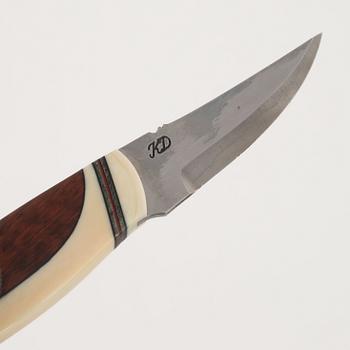 Knut Dahl, a snakewood and whale tooth knife, signed.