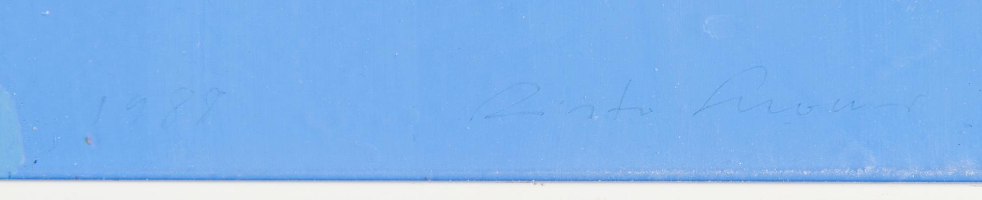 Risto Suomi, photograph and acrylic paint, signed and dated 1988.