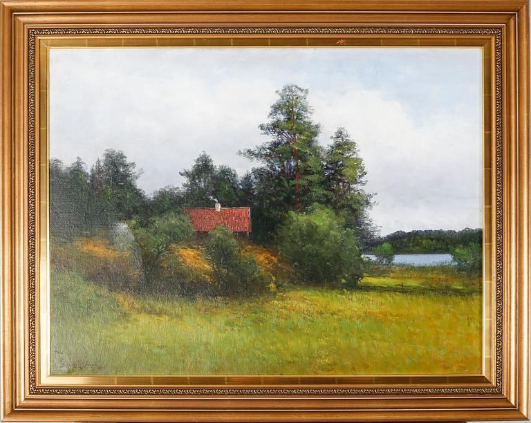 SEVERIN NILSON, oil on canvas, signed and dated 1909.