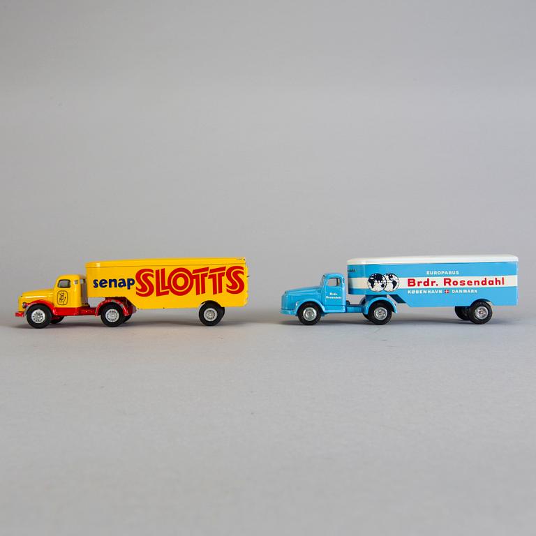 Two Tekno trucks, Denmark, 1960s.