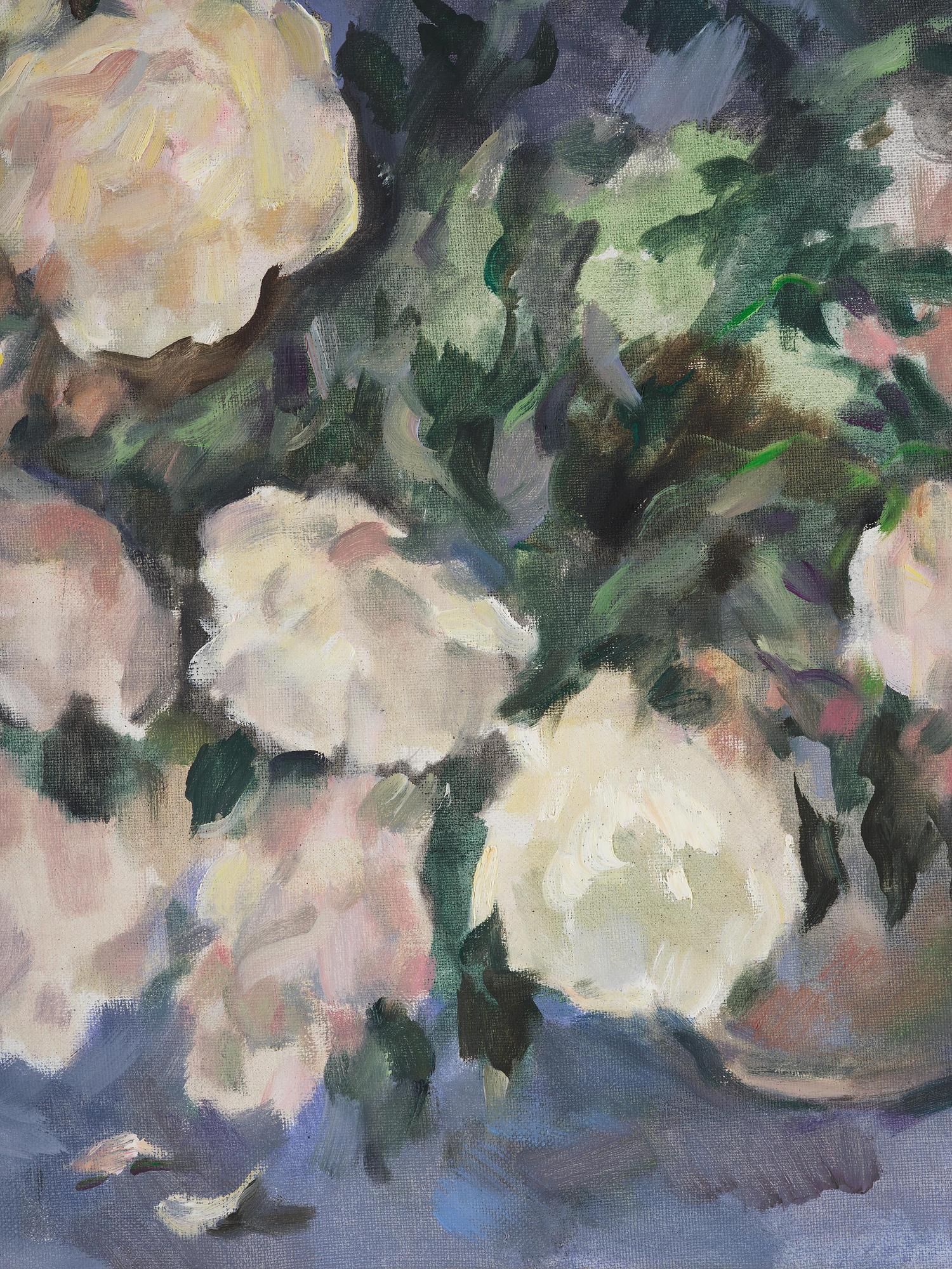 Lotte Laserstein, Still life with roses in a vase.