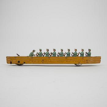 A tinplate rowing boat probably by Issmayer, Germany c. 1910.