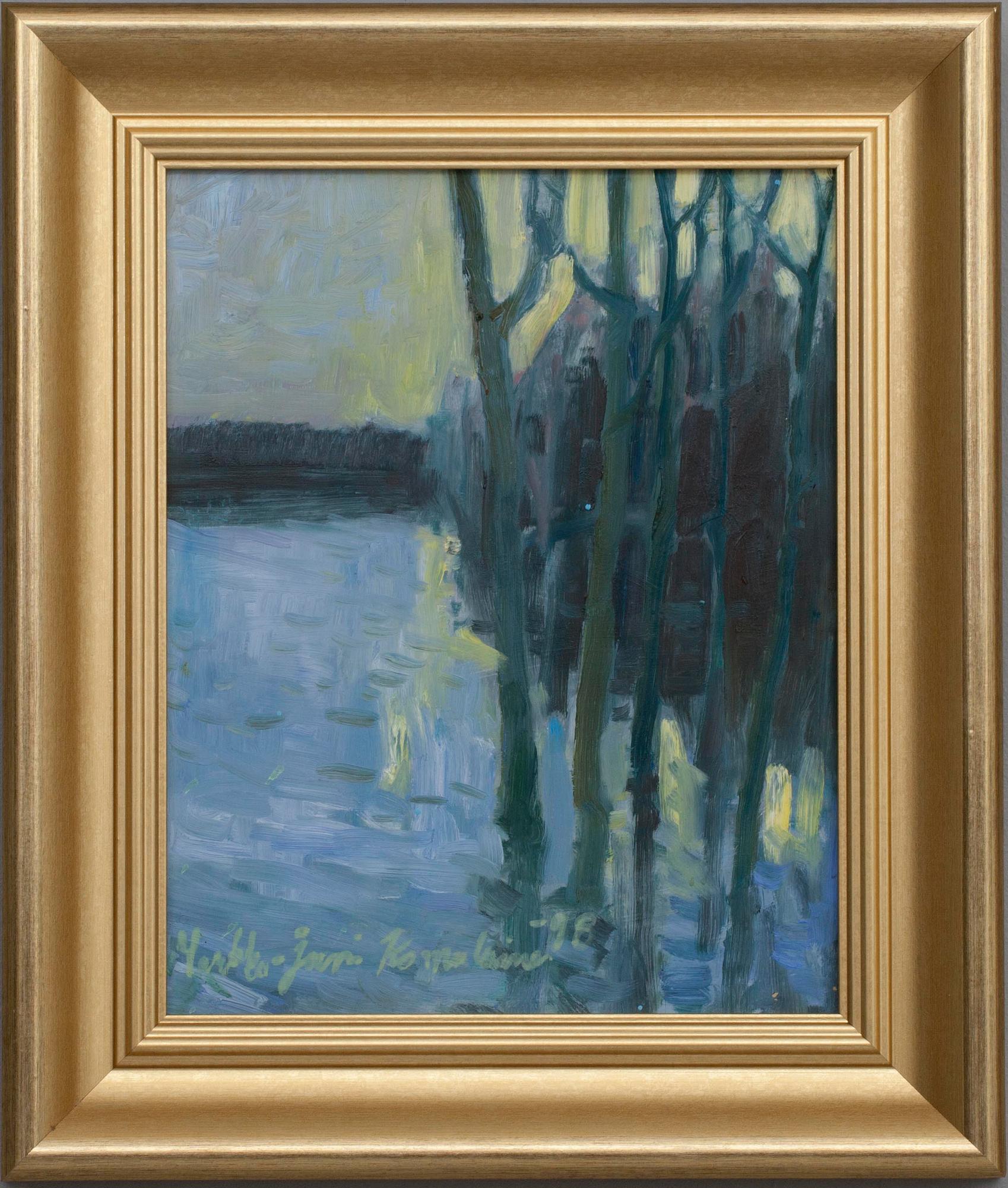 MARKKU-JUSSI KOMULAINEN, olja på skiva, signerad och daterad -98.