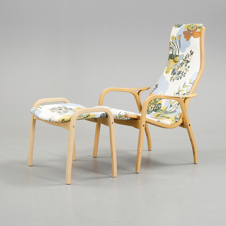 FÅTÖLJ med FOTPALL "Lamino", Yngve Ekström, Swedese, 2000-tal.