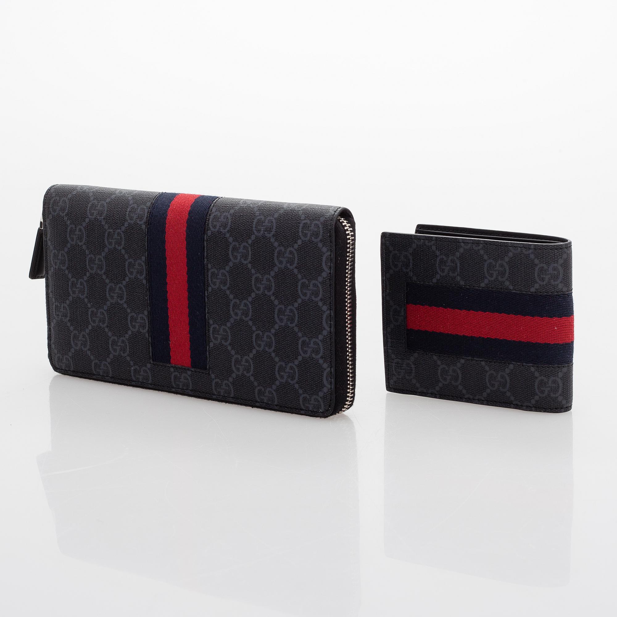 Gucci, plånbok, 2 st.