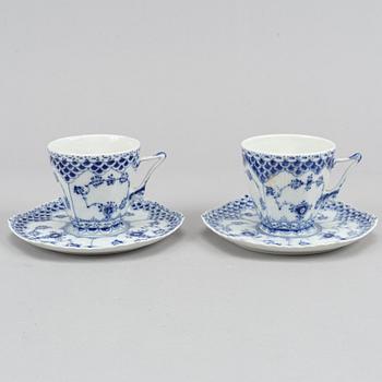 14 pieces coffe cups and saucer, Royal Copenhagen. Denmark.