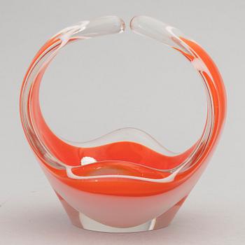 Paul Kedelv, vaser/skulpturer, 4 st, glas. Flygsfors Glasbruk.