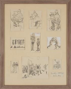 Björn Berg, 10 drawings, signed.