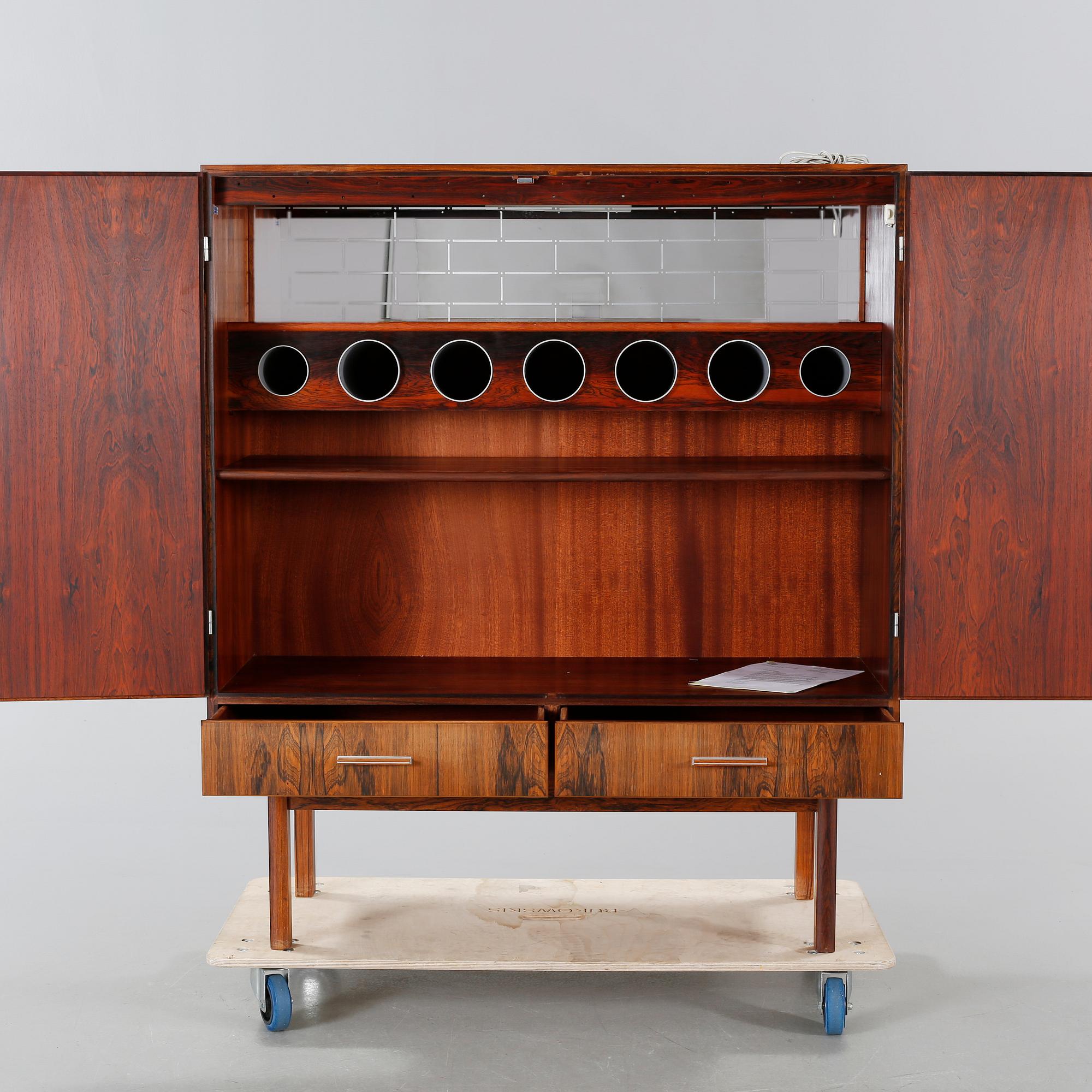 A 1960s drinks cabinet by Axel Christensen, Odder Möbelfabrik, Denmark.