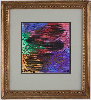 NELL WALDEN, mixed media on paper, signed and dated San Remo 1973.