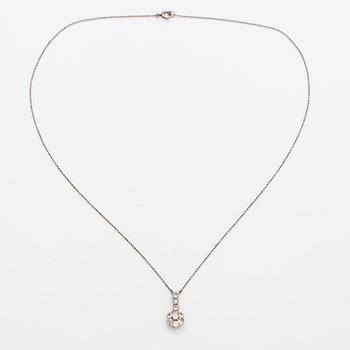 Halsband, 14-18K vitguld och platina, diamanter ca 0.80 ct tot.
