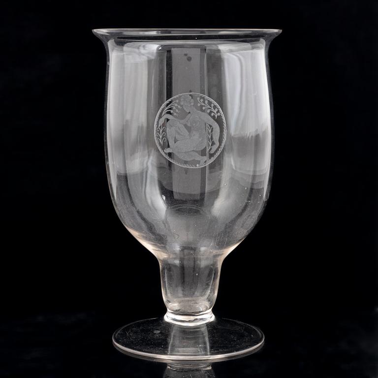 Edward Hald, a goblet, Orrefors, 1929.