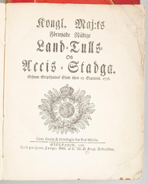 BÖCKER, 5 st, mestadels 1700-tal.